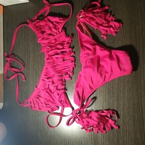MAGENTA FRILL Bikini MEDIUM